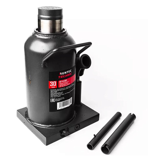 Домкрат бутылочный 30 т 255-455 мм RUNTEC TECHNIC Домкрат бутылочный 30 т 255-455 мм RUNTEC TECHNIC