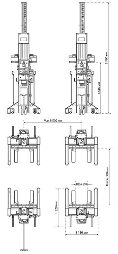 Подъемник передвижной электрогидравлический г/п 45 т, 6 стойки СИВИК ПГП-45000/6 Подъемник передвижной электрогидравлический г/п 45 т, 6 стойки СИВИК ПГП-45000/6