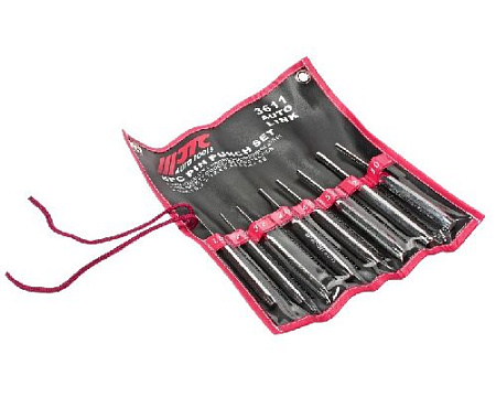 Набор выколоток 1,6-8 мм (8 шт) в сумке-скрутке JTC Набор выколоток 1,6-8 мм (8 шт) в сумке-скрутке JTC