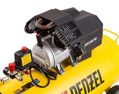 Компрессор масляный прямой привод 100 л, 2,2 кВт, 400 л/мин, 10 бар, 230 В Denzel DKV2200/100 Компрессор масляный прямой привод 100 л, 2,2 кВт, 400 л/мин, 10 бар, 230 В Denzel DKV2200/100