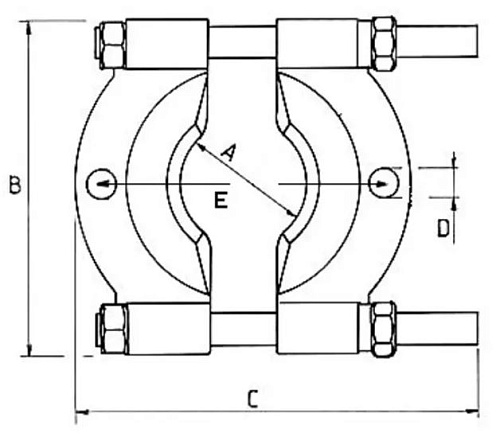 Съемник сепаратор 150-200 мм CrMo Licota Съемник сепаратор 150-200 мм CrMo Licota