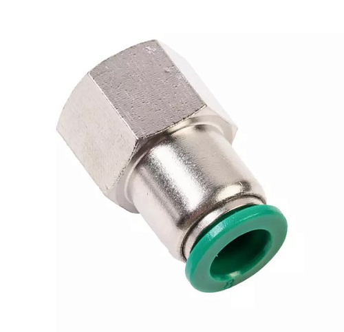 Цанговый разъем F1/4" 8 мм, с уплотнением, металлический корпус GARWIN Цанговый разъем F1/4" 8 мм, с уплотнением, металлический корпус GARWIN