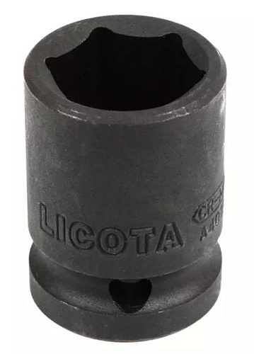 Головка торцевая ударная 3/8" 19 мм, 6 гр., CrMo Licota Головка торцевая ударная 3/8" 19 мм, 6 гр., CrMo Licota