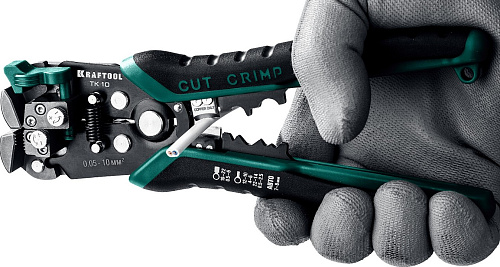 Клещи для обжимки клемм и снятия изоляции “стриппер” KRAFTOOL TK-10 Клещи для обжимки клемм и снятия изоляции “стриппер” KRAFTOOL TK-10