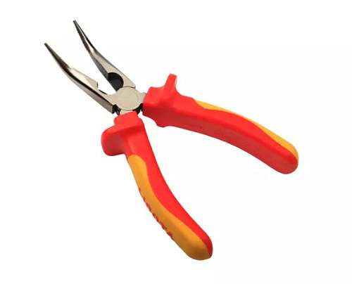 Длинногубцы диэлектрические 160 мм загнутые VDE (до 1000В) Licota Длинногубцы диэлектрические 160 мм загнутые VDE (до 1000В) Licota