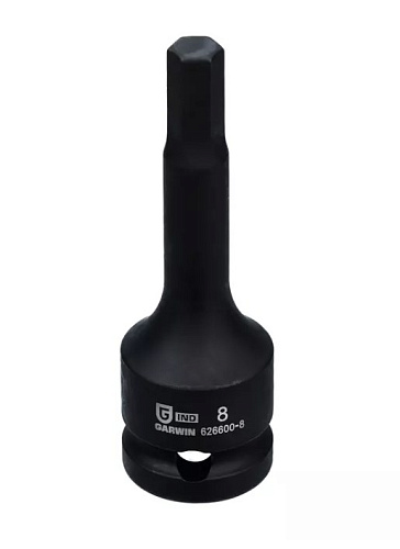 Головка торцевая ударная HEX 1/2" H 8 мм L=78 мм Garwin Головка торцевая ударная HEX 1/2" H 8 мм L=78 мм Garwin