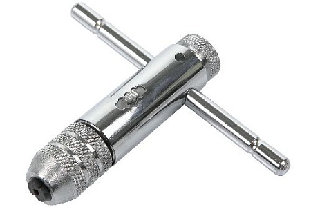 Вороток для метчиков Т-образный М3-М8 (1/8"-3/8") с трещоткой 100 мм DIN1814 Garwin Вороток для метчиков Т-образный М3-М8 (1/8"-3/8") с трещоткой 100 мм DIN1814 Garwin
