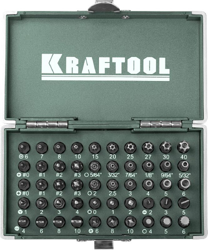 Набор бит 50 шт торсионных кованых KRAFTOOL X-Drive Набор бит 50 шт торсионных кованых KRAFTOOL X-Drive