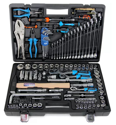 Набор инструмента 131 предм. (1/4", 3/8", 1/2") 6/12 гр Licota Набор инструмента 131 предм. (1/4", 3/8", 1/2") 6/12 гр Licota