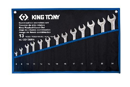 Набор ключей комбинированных 6-24 мм (13 шт.) в сумке KING TONY 12D13MRN Набор ключей комбинированных 6-24 мм (13 шт.) в сумке KING TONY 12D13MRN