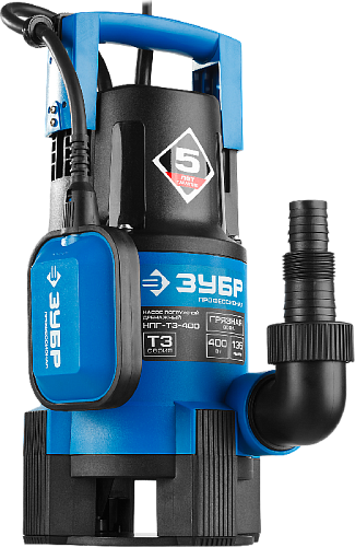 Насос дренажный для грязной воды 400 Вт ЗУБР Насос дренажный для грязной воды 400 Вт ЗУБР