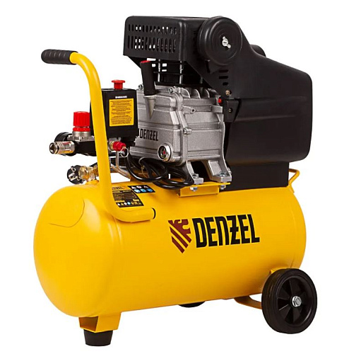 Компрессор масляный прямой привод 24 л, 1,5 кВт, 220 л/мин, 8 бар, 230 В Denzel DC1500/24 Компрессор масляный прямой привод 24 л, 1,5 кВт, 220 л/мин, 8 бар, 230 В Denzel DC1500/24