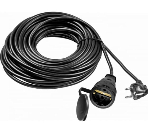 Удлинитель-шнур ПВС 20 м, 1 гнездо, 3*1,5 кв.мм, 3500 Вт ЗУБР ПВС-315-Ш Удлинитель-шнур ПВС 20 м, 1 гнездо, 3*1,5 кв.мм, 3500 Вт ЗУБР ПВС-315-Ш