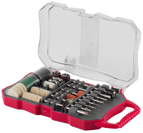 Набор мини-насадок для граверов 70 предм. в кейсе ЗУБР Набор мини-насадок для граверов 70 предм. в кейсе ЗУБР