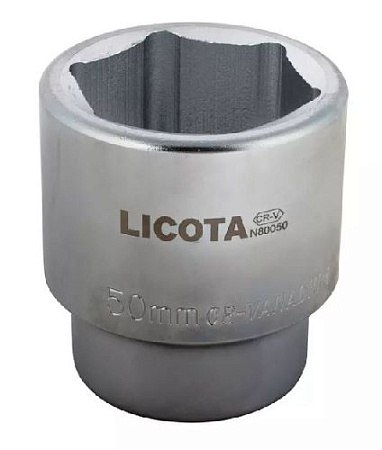 Головка торцевая 1" 38 мм, 6 гр., CrV Licota Головка торцевая 1" 38 мм, 6 гр., CrV Licota