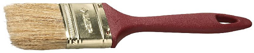 Кисть плоская 100 мм (4") светлая натуральная щетина, пластмассовая ручка ЗУБР Кисть плоская 100 мм (4") светлая натуральная щетина, пластмассовая ручка ЗУБР