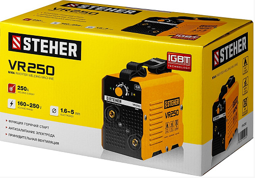 Инвертор сварочный 250 А, ММА, IGBT, горячий старт STEHER Инвертор сварочный 250 А, ММА, IGBT, горячий старт STEHER