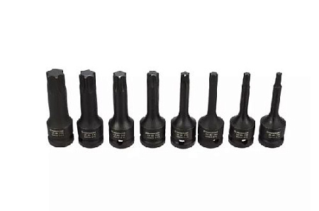 Набор насадок ударных 1/2" TORX T25-T70, 78 мм (8 предм) GARWIN Набор насадок ударных 1/2" TORX T25-T70, 78 мм (8 предм) GARWIN