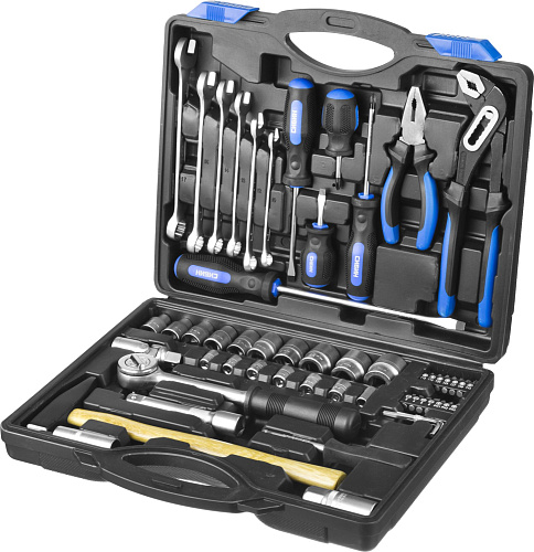 Набор инструмента 56 предм (1/2", 1/4") СИБИН Набор инструмента 56 предм (1/2", 1/4") СИБИН