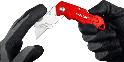 Нож технический 19 мм, мет. корпус ЗУБР А24 Нож технический 19 мм, мет. корпус ЗУБР А24