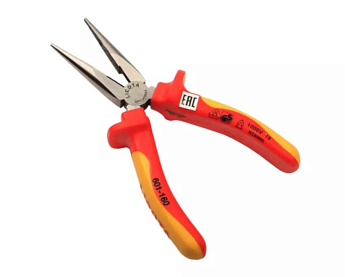 Длинногубцы диэлектрические 200 мм VDE (до 1000В) Licota Длинногубцы диэлектрические 200 мм VDE (до 1000В) Licota