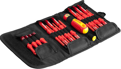 Набор отверток диэлектрических 18 шт (до 1000 В) KRAFTOOL Х-Drive Electro Набор отверток диэлектрических 18 шт (до 1000 В) KRAFTOOL Х-Drive Electro