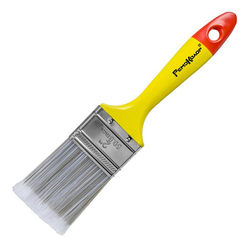 Кисть плоская 50,8 мм (2") искусственное расщепленное волокно, пластиковая ручка "Канекарон" Кисть плоская 50,8 мм (2") искусственное расщепленное волокно, пластиковая ручка "Канекарон"