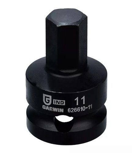Головка торцевая ударная HEX 1/2" H11 мм L=38 мм Garwin Головка торцевая ударная HEX 1/2" H11 мм L=38 мм Garwin