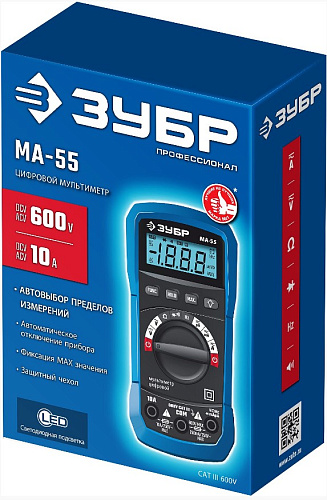 Мультиметр цифровой ЗУБР МА-55 Мультиметр цифровой ЗУБР МА-55