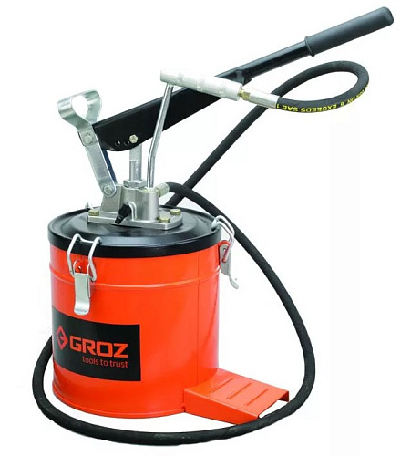 Нагнетатель смазки ручной 10 кг GROZ Нагнетатель смазки ручной 10 кг GROZ
