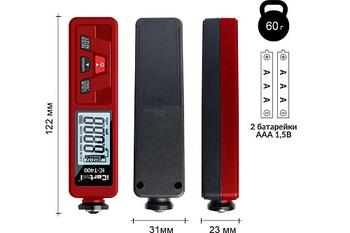 Толщиномер лакокрасочных покрытий Fe+Zn, nFe, Fe, 3% ICARTOOL IC-T400 Толщиномер лакокрасочных покрытий Fe+Zn, nFe, Fe, 3% ICARTOOL IC-T400