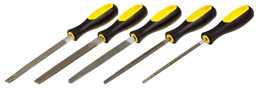 Набор напильников 150 мм (5 шт) двухкомпонентная рукоятка STAYER Набор напильников 150 мм (5 шт) двухкомпонентная рукоятка STAYER