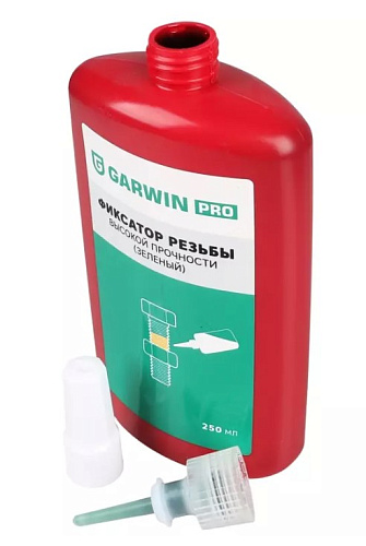 Фиксатор резьбовых соединений высокой прочности 250 мл, зеленый GARWIN PRO Фиксатор резьбовых соединений высокой прочности 250 мл, зеленый GARWIN PRO