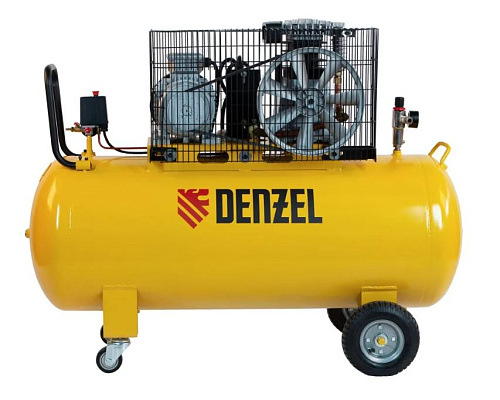 Компрессор масляный ременной 200 л, 3,0 кВт, 530 л/мин, 10 бар, 380 В Denzel BCI3000-T/200 Компрессор масляный ременной 200 л, 3,0 кВт, 530 л/мин, 10 бар, 380 В Denzel BCI3000-T/200