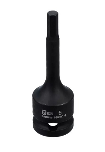 Головка торцевая ударная HEX 1/2" H 6 мм L=78 мм Garwin Головка торцевая ударная HEX 1/2" H 6 мм L=78 мм Garwin