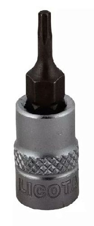 Головка торцевая со вставкой Torx 1/4" T15, L= 37 мм Licota Головка торцевая со вставкой Torx 1/4" T15, L= 37 мм Licota