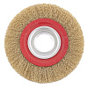 Щетка дисковая для точил 200 мм/32 мм плоская, латунированная витая проволока Matrix Щетка дисковая для точил 200 мм/32 мм плоская, латунированная витая проволока Matrix