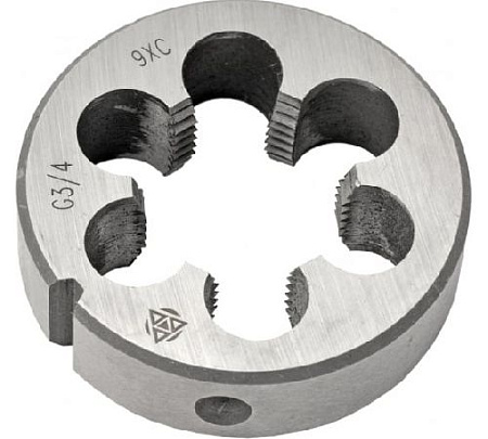 Плашка труб. цил. G 1 3/4" 9ХС Волжский инструмент Плашка труб. цил. G 1 3/4" 9ХС Волжский инструмент
