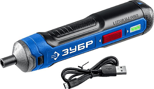 Отвертка аккумуляторная 5 Нм, 4,0 В, 1/4" ЗУБР GO 4 Vmax Отвертка аккумуляторная 5 Нм, 4,0 В, 1/4" ЗУБР GO 4 Vmax