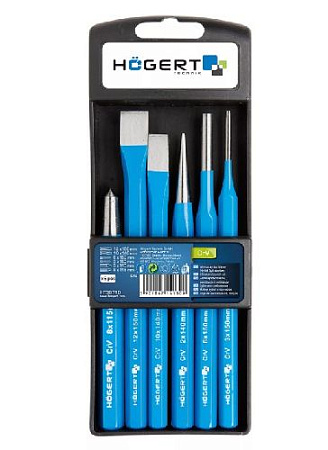 Набор ударно-режущего инструмента 6 предм. HOEGERT Набор ударно-режущего инструмента 6 предм. HOEGERT