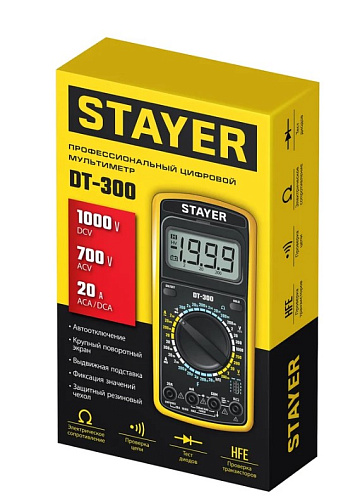 Мультиметр цифровой STAYER DT-300 Мультиметр цифровой STAYER DT-300