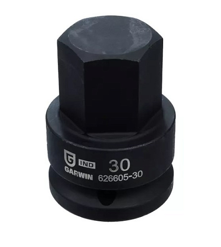 Головка торцевая ударная HEX 3/4", 30 мм, L=60 мм Garwin Головка торцевая ударная HEX 3/4", 30 мм, L=60 мм Garwin