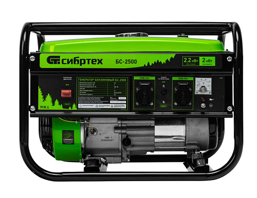 Генератор бензиновый с ручным стартером 2,2 кВт, 230 В Сибртех БС-2500 Генератор бензиновый с ручным стартером 2,2 кВт, 230 В Сибртех БС-2500
