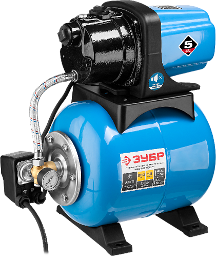 Насосная станция автоматическая 800 Вт, 55 л/мин, напор 40 м ЗУБР "Мастер" Насосная станция автоматическая 800 Вт, 55 л/мин, напор 40 м ЗУБР "Мастер"