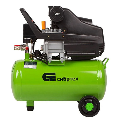 Компрессор масляный прямой привод 24 л, 1,5 кВт, 198 л/мин, 8 бар, 230 В Сибртех КК-1500/24 Компрессор масляный прямой привод 24 л, 1,5 кВт, 198 л/мин, 8 бар, 230 В Сибртех КК-1500/24