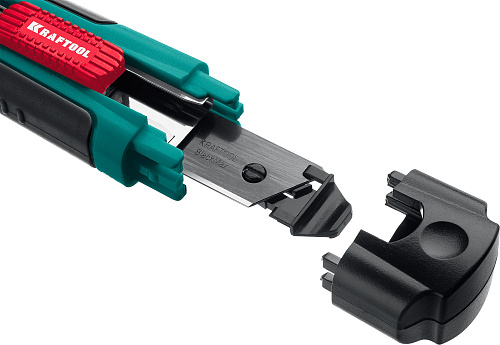 Нож технический 18 мм выдвижное лезвие, автофиксатор KRAFTOOL Нож технический 18 мм выдвижное лезвие, автофиксатор KRAFTOOL