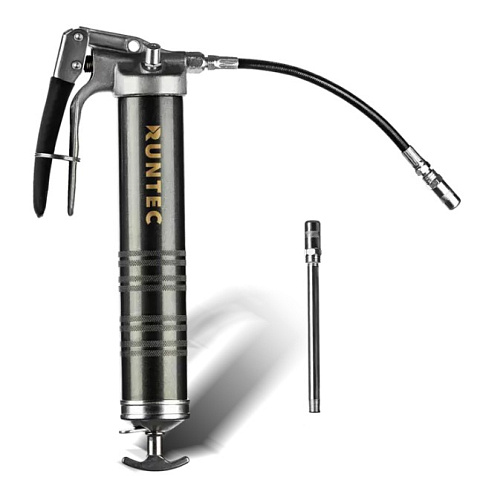 Шприц для смазки рычажно-плунжерный 400 мл пистолетного типа усиленный RUNTEC Шприц для смазки рычажно-плунжерный 400 мл пистолетного типа усиленный RUNTEC