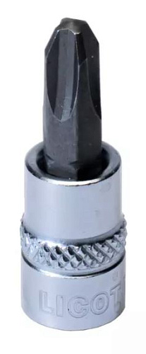Головка торцевая со вставкой 1/4" PH №3, 37 мм Licota Головка торцевая со вставкой 1/4" PH №3, 37 мм Licota