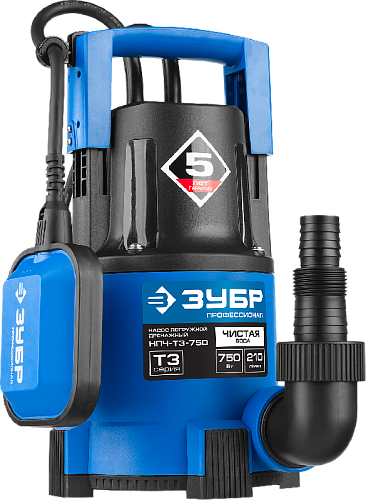 Насос дренажный для чистой воды 750 Вт ЗУБР Насос дренажный для чистой воды 750 Вт ЗУБР