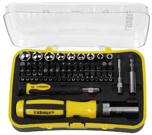 Отвертка реверсивная 65 предм. STAYER "MASTER" Отвертка реверсивная 65 предм. STAYER "MASTER"